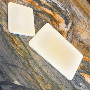 Set of Two Pampered Chef White Cutting Boards